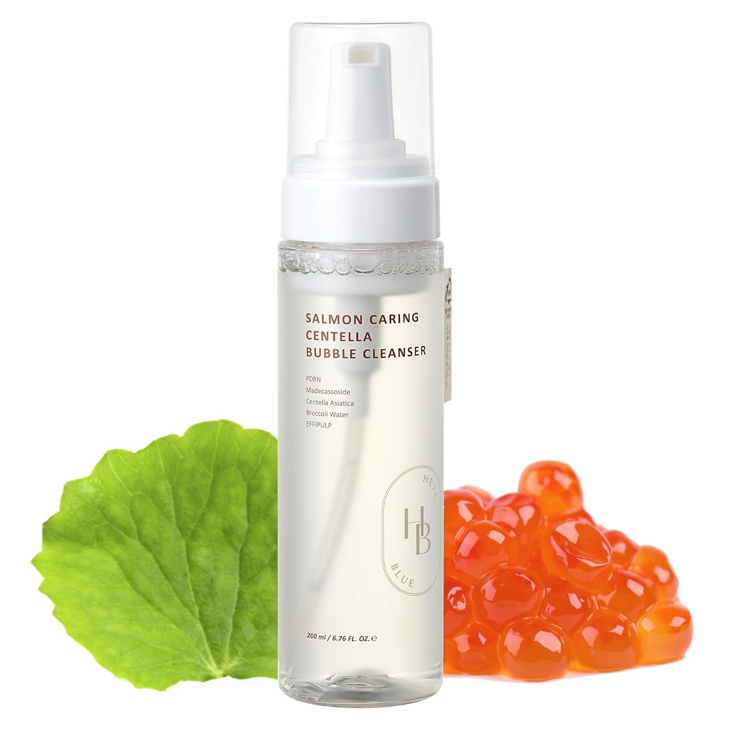 HEVEBLUE – Salmon Caring Centella Bubble Cleanser 200ml