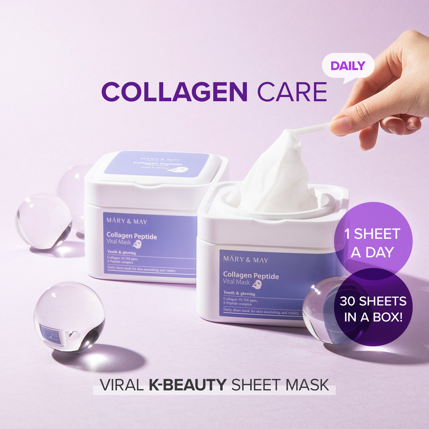 MARY&MAY – Collagen Peptide Vital Mask